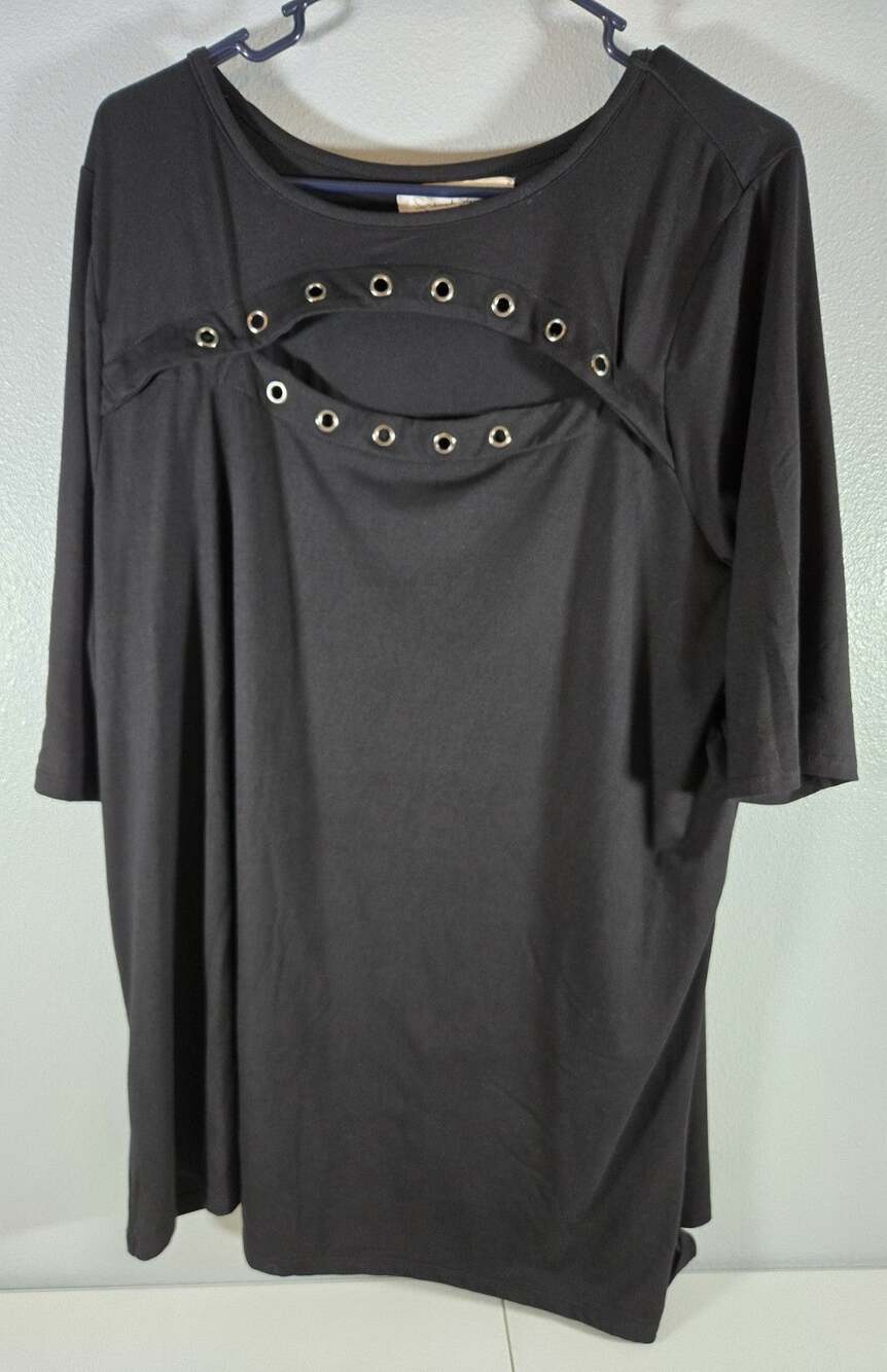 French Laundry Women's Black Top Size 2X